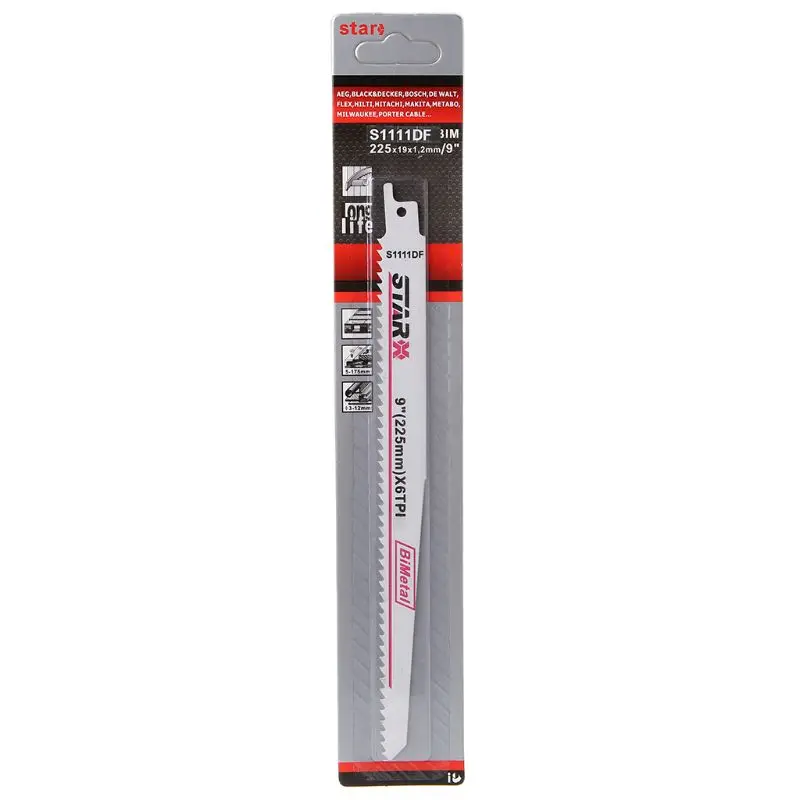 

Bi-Metal S1111DF 225mm 9" Reciprocating Saw Blade Effective For Cutting Wood Woodworking