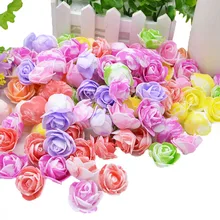 100 pces 3cm dupla cor artificial pe espuma rosas cabeça diy festa de casamento decorativo scrapbooking flores