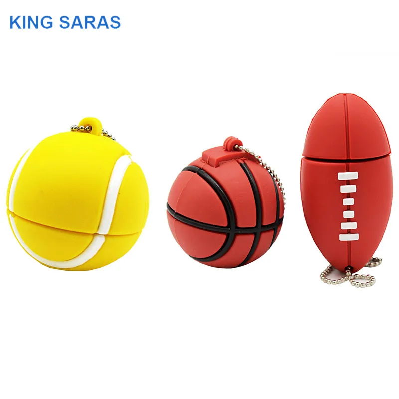 Король SARAS Творческий cartoontennis Баскетбол футбольная модель usb флэш-накопитель usb2.0 4 ГБ 8 ГБ оперативной памяти, 16 Гб встроенной памяти, 32 ГБ/4