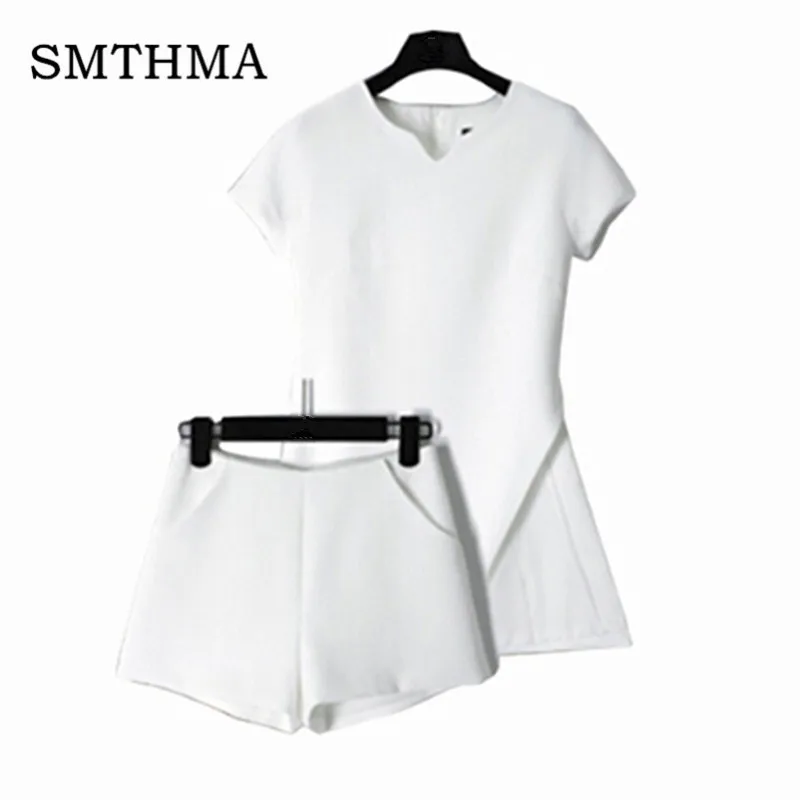 

Women Sets Summer Women 2 Piece Set Top and Pants Clothing Set irregular T-shirt and Shorts Two Pieces Short Sleeve Casual Suit