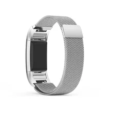 100 шт./лот компанией DHL для FitBit Charge 2 Магнитный Миланцы Нержавеющая сталь петля ремешок регулируемый Синтетическое закрытие волос замена группы