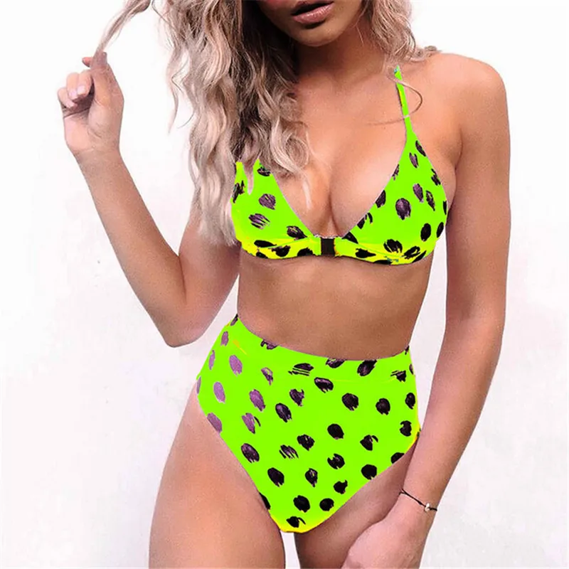 

New Women Polka Dot Printed Bikini Set Sexy Push up Swimwear Bathing Suit High Waist Swimsuit Summer Beach Brazilian Swimwear
