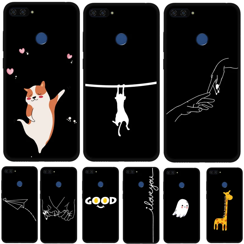 

For Huawei Y5 Lite Y6 Prime 2018 Case Fashion Silicon Soft Case On for Huawei Honor 7A Pro 7C AUM-L41 Cover honor 7A 7S A7 5.45"