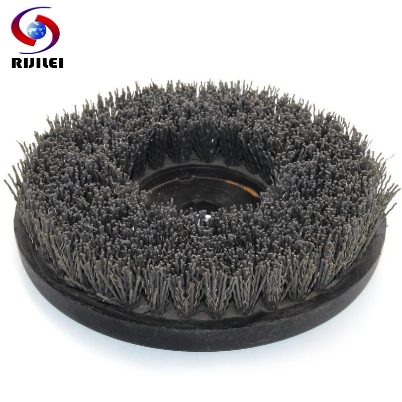 

RIJIIEI 8 inch Round Antique Abrasive Brush Compound Brush Stone Polishing Brush for granite finishing cleaning YG11