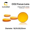 China ZnSe CO2 Focus Lens Dia. 18 - 20mm FL 50.8 63.5 101.6mm 1.5 - 4