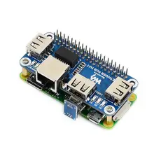 Ethernet/usb-хаб шляпа для Raspberry Pi, 1x RJ45, 3x USB