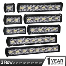 3 Rows LED Bar 4 - 23 inch LED Light Bar 60W-480W LED Work Light for Car Tractor Boat OffRoad 4x4 Truck SUV ATV Driving 12V 24V цена 3 Rows LED Bar 4 - 23 inch LED Light Bar 60W-480W LED Work Light for Car Tractor Boat OffRoad 4x4 Truck SUV ATV Driving 12V 24V цены онлайн