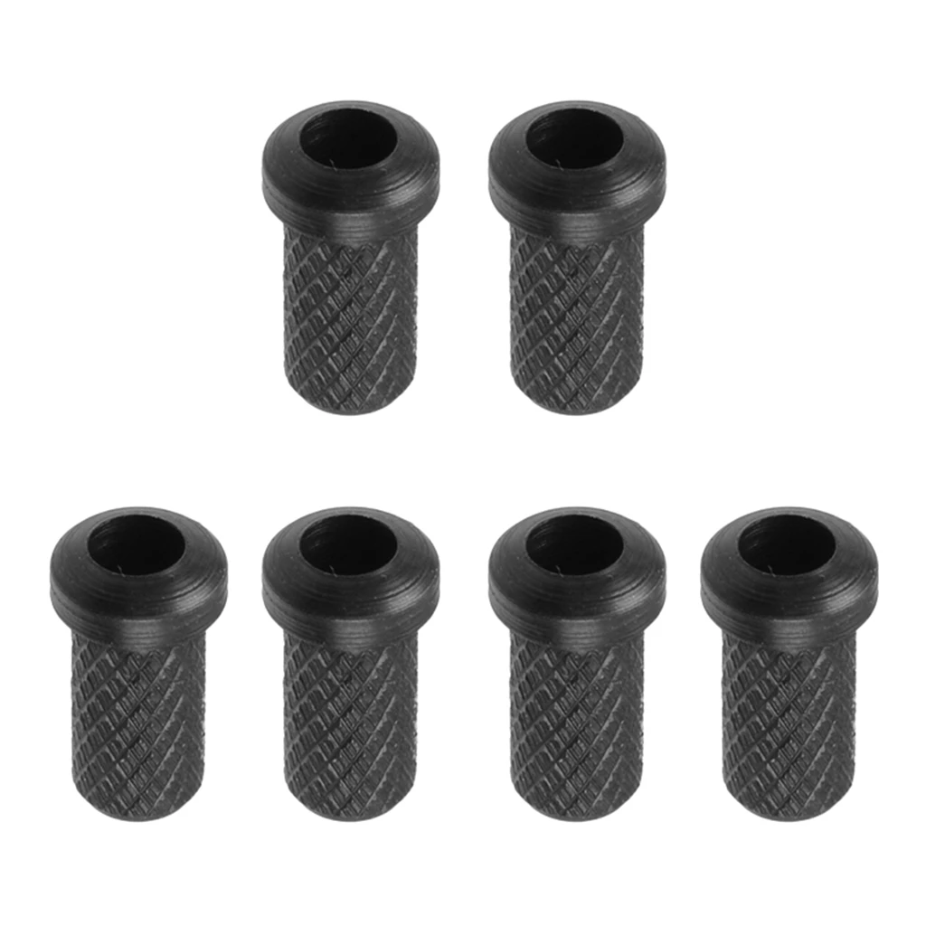 Finest Pack of 6 Iron Guitar Through Body Ferrules Bushings for Fender Electric Guitar Parts