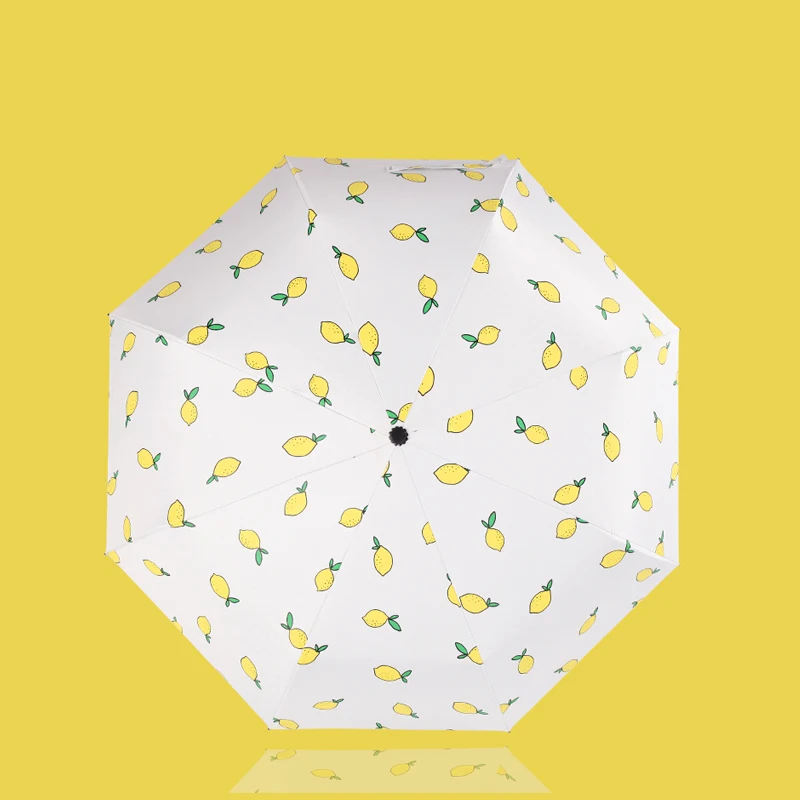 Cute Lemon Umbrella For Women Folding Sunny And Rainy Windproof Travel ...