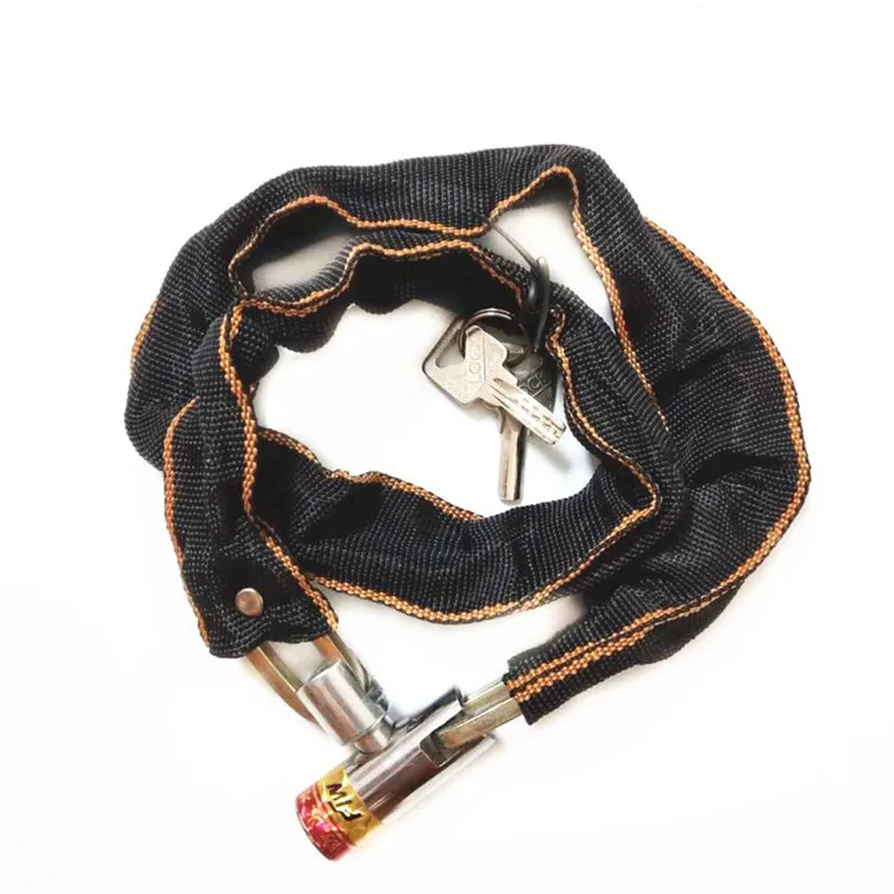 1PC Heavy Duty Motorbike Motorcycle Scooter Bike Motor Bicycle Chain Pad Lock Waterproof Sports Black Front Tube #3S26 (1)