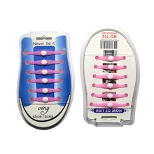 12 шт./партия, силиконовая эластичная обувь унисекс без галстука, спортивные кроссовки с кружевом, светящийся ремешок, обувь ботинки с кружевом