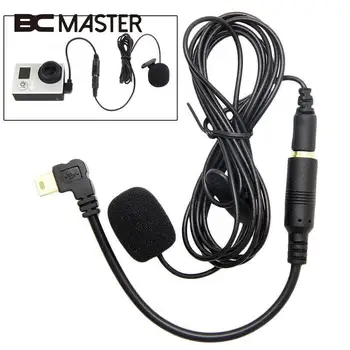 

BCMaster 1.5m Length USB External Clip On Clamp Microphone Mic Adapter Cable Wire for Gopro Hero 3 3+ 4 Sports Action Camera