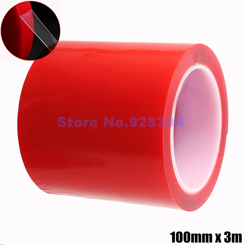 

1 x Strong Super Double-sided Transparent Acrylic Adhesive Tape 100mm*3M Clear Tape Heat Resistant Multi-role Tape (1mm Thick)