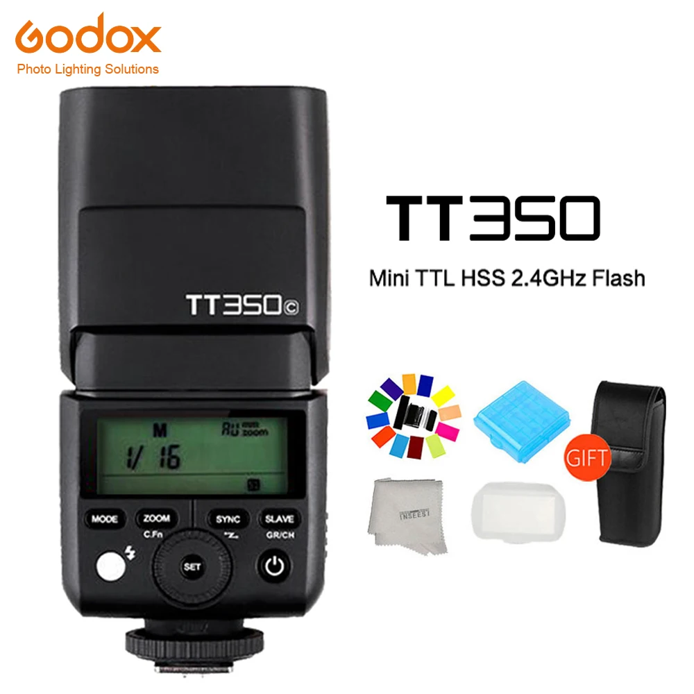 

Godox Mini Speedlite TT350C TT350N TT350S TT350F TT350O Camera Flash TTL HSS GN36 for Canon Nikon Sony Fuji Olympus DSLR Camera