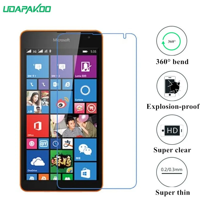 udapakoo clear Tempered (soft glass) film for Nokia Microsoft Lumia 535 N535 1090 Nano Explosion-proof glass Screen Protector | Мобильные