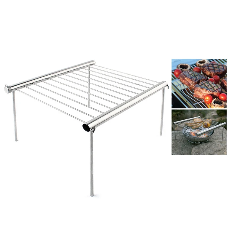 

Outdoor Stainless Steel Barbecue Bracket Camping Bbq Multi-Tools Picnic Folding Barbecue Bracket Portable Stove Bbq Barbecue S