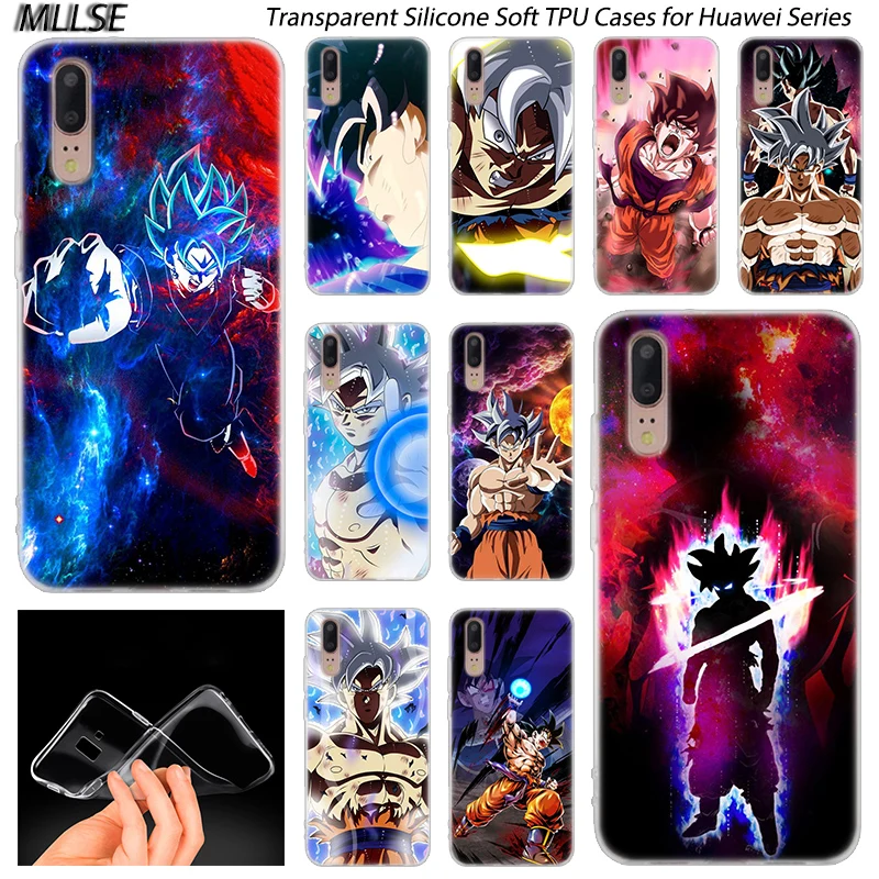 

Anime Dragon Ball Goku ultra instinct art Silicone Case for Huawei P30 P20 P10 P9 P8 Lite 2017 P30 P20 Pro Mini PSmart 2019 Plus