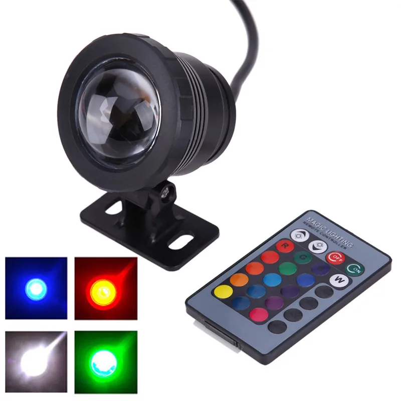 Прочный свет RGB для использования в грунтовых водах 16 Цвета 5 W AC/DC12V удаленного Управление Водонепроницаемый Садовый пруд Tank Фонтан свет светодиодный свет