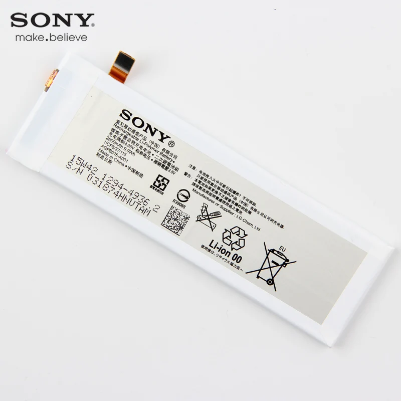 Оригинальный аккумулятор большой емкости Sony для телефона Xperia M5 E5633 5663 5606 2400