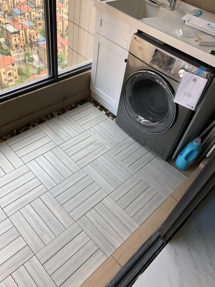 2019 High End Mediterranean Style Wood Grain Balcony Floor Wood Grain Balcony Floor