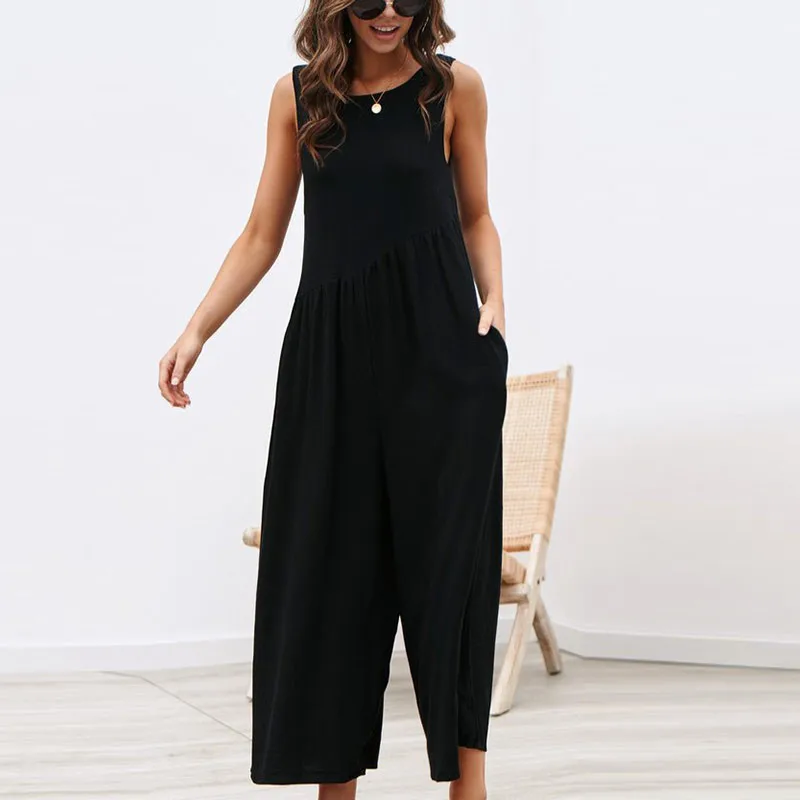 Wuhaobo مثير عارية الذراعين داخلية النساء السروال القصير الإناث الشاطئ ارتداء حللا خزان بذلة الصلبة قبالة الكتف واسعة الساق Playsuit Wuhaobo مثير عارية الذراعين داخلية النساء السروال القصير الإناث الشاطئ ارتداء حللا خزان بذلة الصلبة قبالة الكتف واسعة الساق Playsuit