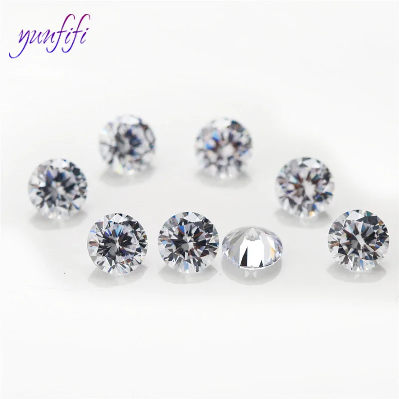 

AAAAA 0.7MM-3MM synthetic artificial diamond high temperature round white Rhinsetones cubic zirconia