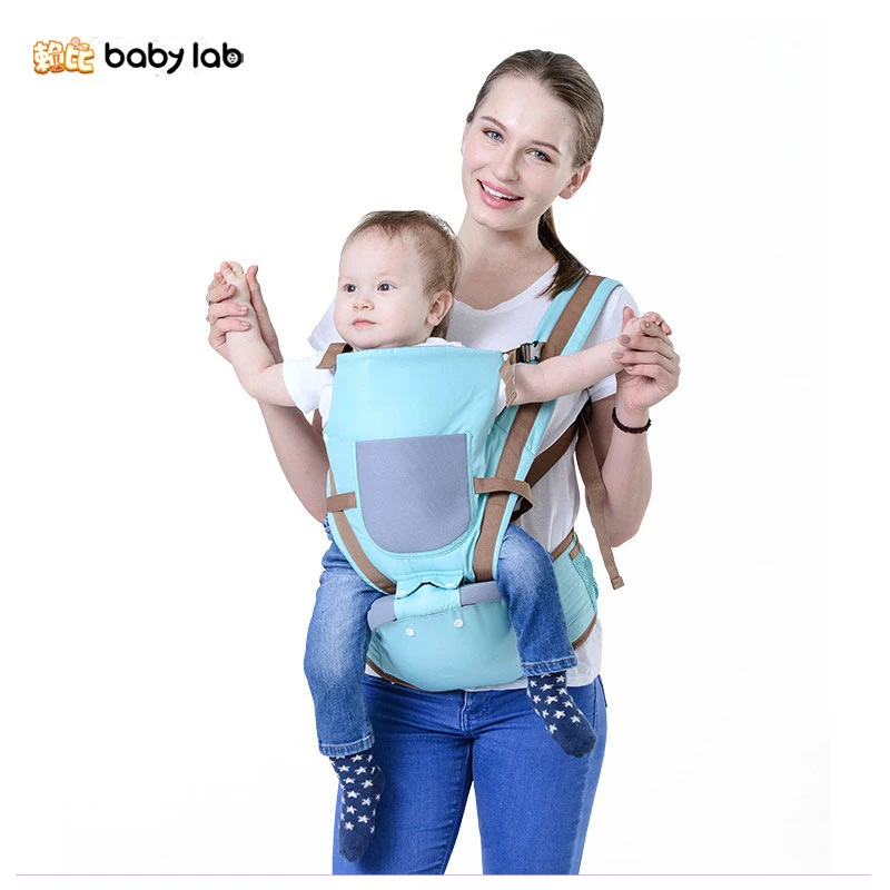 Babylab Ergonomic Baby Backpack Carrier Newborn Safety Straps Multi