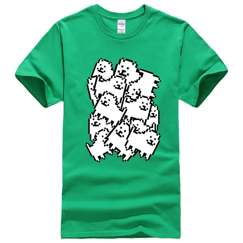 Горячая Для мужчин модные игры футболки Undertale надоедливая собака с принтами аниме, хлопковые повседневные футболки по индивидуальному заказу T321