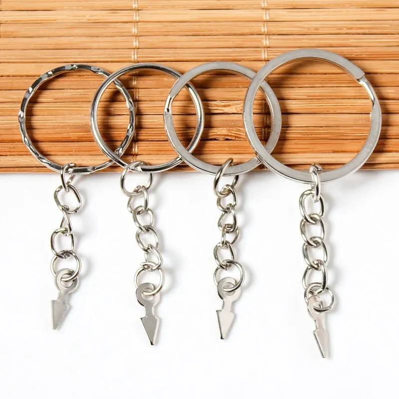 

30pcs/lot 25mm/30mm Silver Color 4 Styles Key Chains Key Ring Round Split Keyrings Keychain for Bags Jewelry Making Materrials