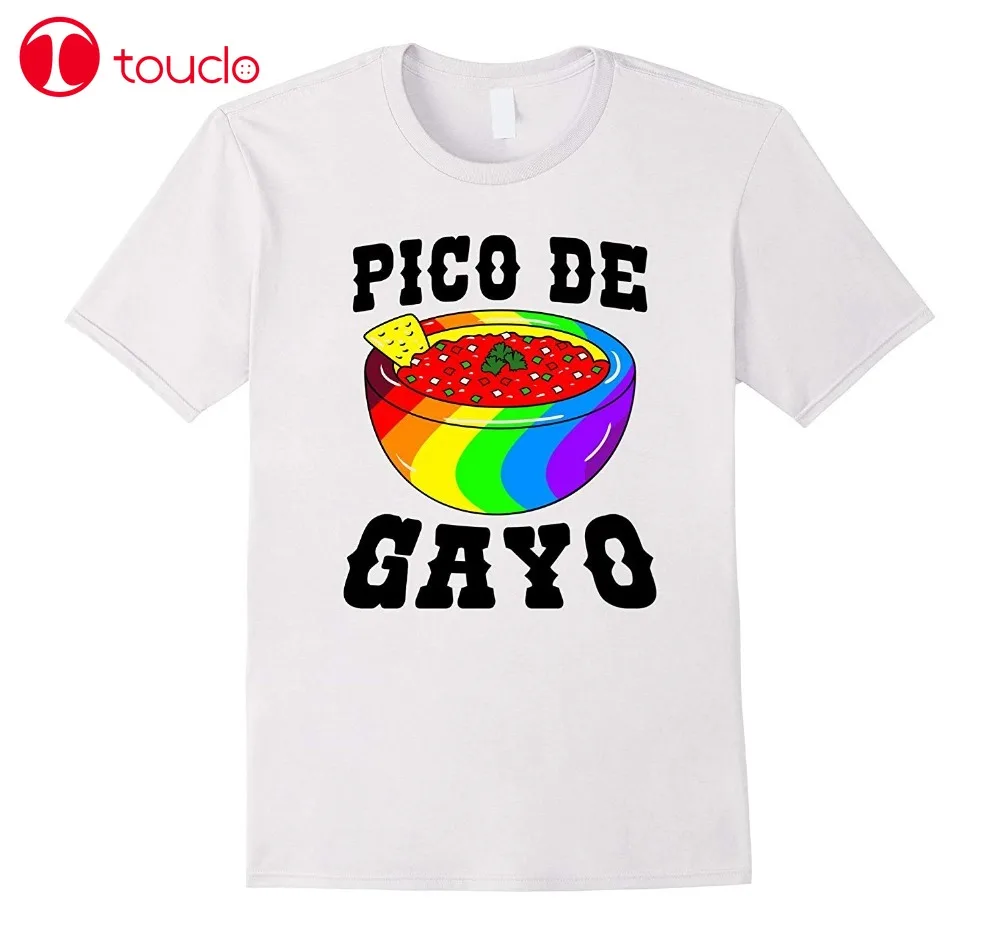 Новинка 2019 Мужская футболка с коротким рукавом Pico De Gayo флагом геев гордости