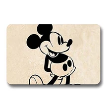 Микки Маус, винтажный коврик для входной двери, коралловый флис, 40x60 см, коврик для дома и улицы, добро пожаловать