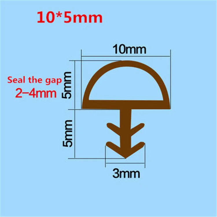 5 м резиновые уплотнительные полосы крушение звукоизоляционные двери стринги полоса деревянные двери/окна герметичный слот тип жесткая нога легко установить