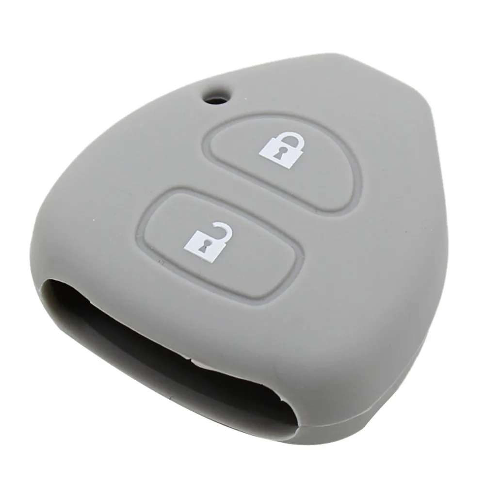 Dandkey силиконовый чехол держатель для Toyota Yaris Auris удаленный ключевой чехол 2 кнопки