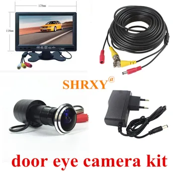 NEWST 170 Degree Wide Angle Door Eye Camera 700TVL Bullet Mini CCTV Camera with 7lcd Monitor Door Hole Camera System newst 170 degree wide angle door eye camera 700tvl bullet mini cctv camera with 7lcd monitor door hole camera system