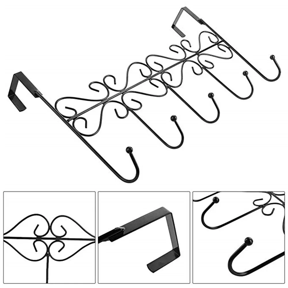 5 крючков, беззеркальный Железный дверной крючок-вешалка, вешалка для одежды, держатель для халатов, для ключей, на дверь, вешалка для шляп, для кухни, ванной, настенная, для украшения дома