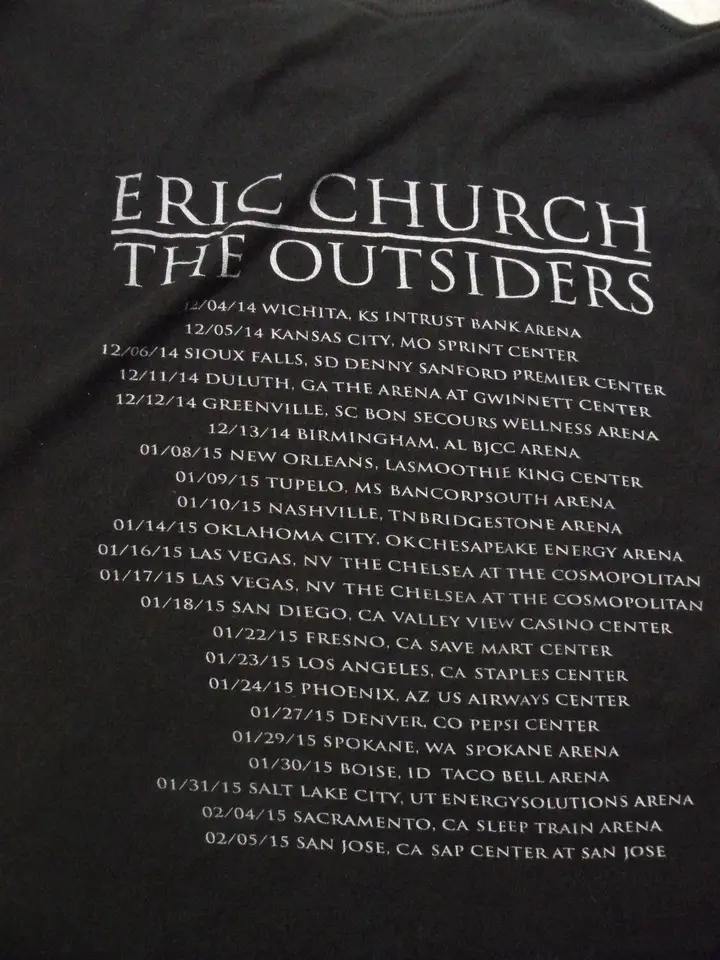 eric church concert t shirts
