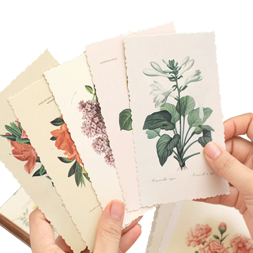  4packs/lot Vintage Plant And Flower Postcard Multi Busines Greeting Paper Card Message Label For In - 32964050826