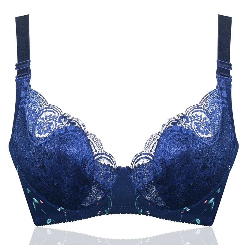 Top Fashion Women Push Up Bra Ultra Thin Brassiere Exquisite Sexy Lace Minimizer White Bra Tops