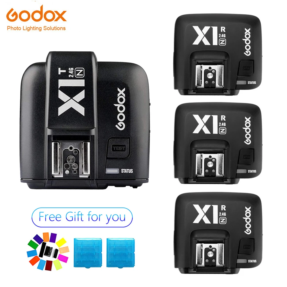 

Godox X1N TTL 2.4 G Wireless Transmitter + 3 x Receiver Kit For Nikon D800 D3X D3 D2X D2H D1H D1X D700 D300 D200 D100