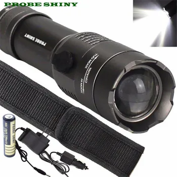 

Tactical 5000LM XML T6 LED Flashlight Torch Lamp + 18650 Battery + Charger Free Shipping #NN07