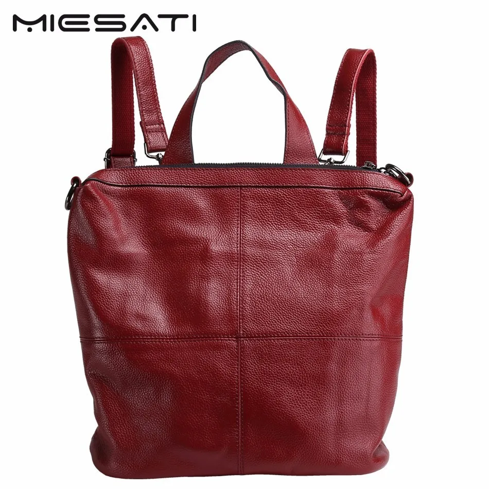 

MIESATI Real Genuine Leather Women Backpack School Bags For Teenagers Fashion Ladies Backpack Bags Sac A Dos 2017 New Arrival