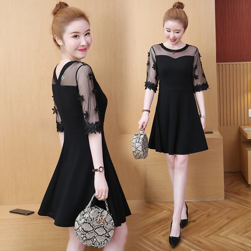 

womens woman ladies summer sexy mesh Patchwork big plus size L-5XL XXL XXXL 3XL XXXXL 4XL slim Casual loose blouses blusas dress