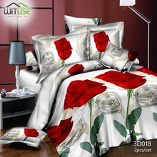Стиль 2/3 предмета в комплекте, розы цветок 3D Постельное белье Пододеяльник Набор наволочек постельное белье Стёганые одеяла крышка queen Twin без Стёганое одеяло