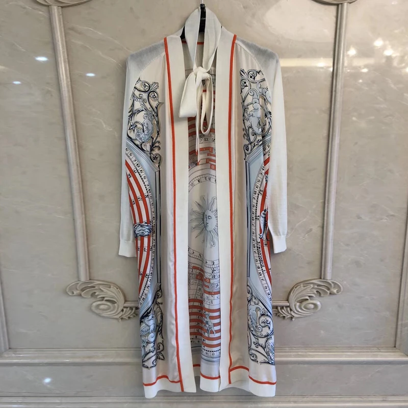 Élégant Nouvelle Mode Outwear Longue Veste Longues Manches Femmes Pour Dames Imprimer 2019 Printemps À n4IwZxq