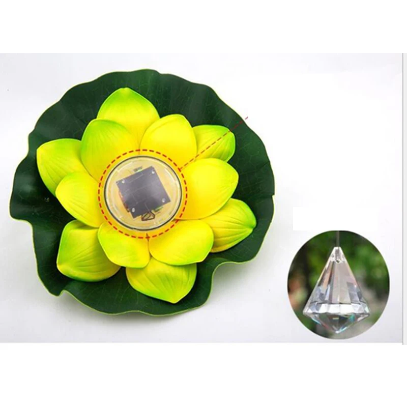 Bulbo de Luz Jardim ao ar Livre à Prova Solar Jardim Água Forma Lotus Luz Flutuante Flor Lâmpada Garden Pool Party Nightlight - d' 2 Lâmpadas solares