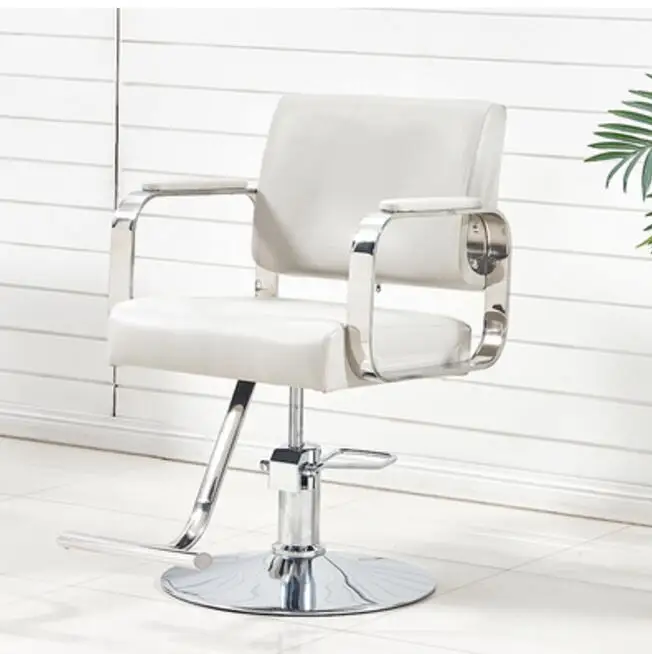 New hairdressing chair hair salon special barber shop hair salon haircut chair stainless steel armrest barber chair can be raise
