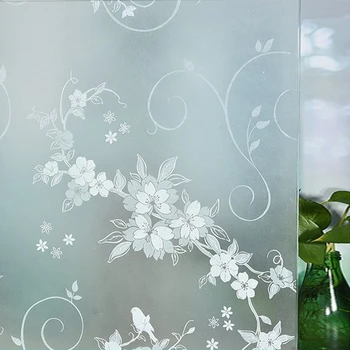 

White Tint Frosted Opaque Privacy Protection Window Film Vinyl Static Cling self-adhesive decorative Glass Sticker for Home