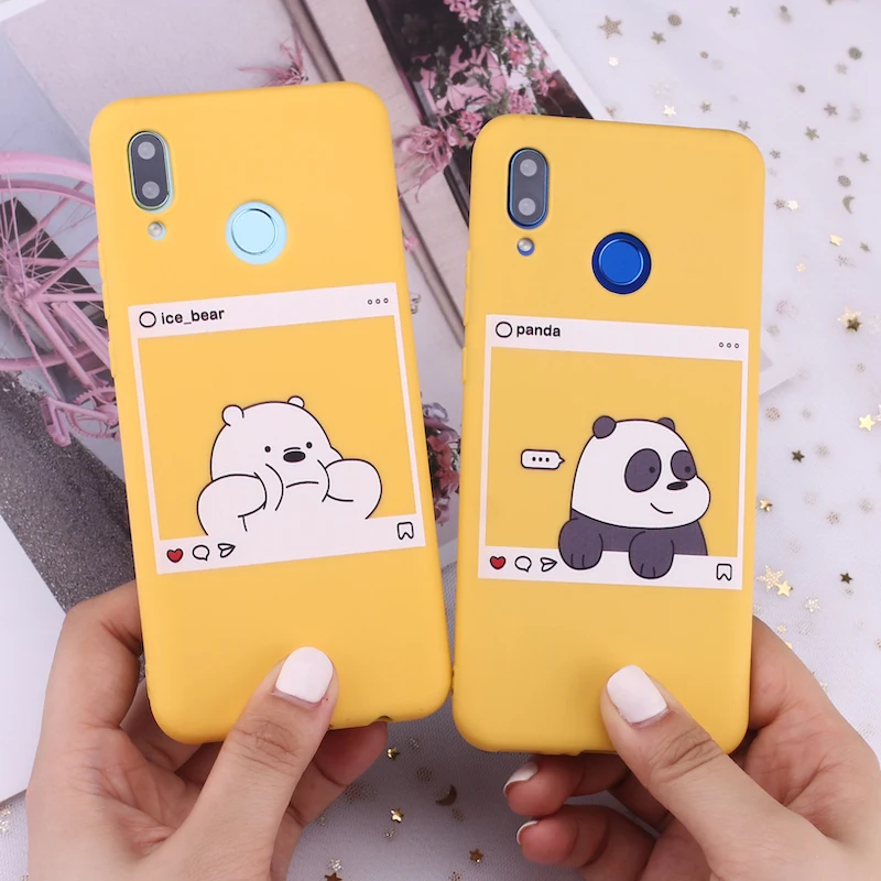

For Samsung S8 S9 S10 S10e Plus Note 8 9 10 A7 A8 Bears Cartoon Cute Instagram images Silicone Phone Case Capa Fundas Coque