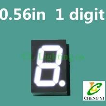 7-сегментный Белый светодиодный дисплей 0,56 дюймов 1 битовая цифровая трубка Пластик металлический общий анод(газоразрядный индикатор