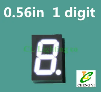 

7 Segment White LED Display 0.56 inch 1 Bit Digital Tube Plastic Metal Common ANODE(Nixie tube)